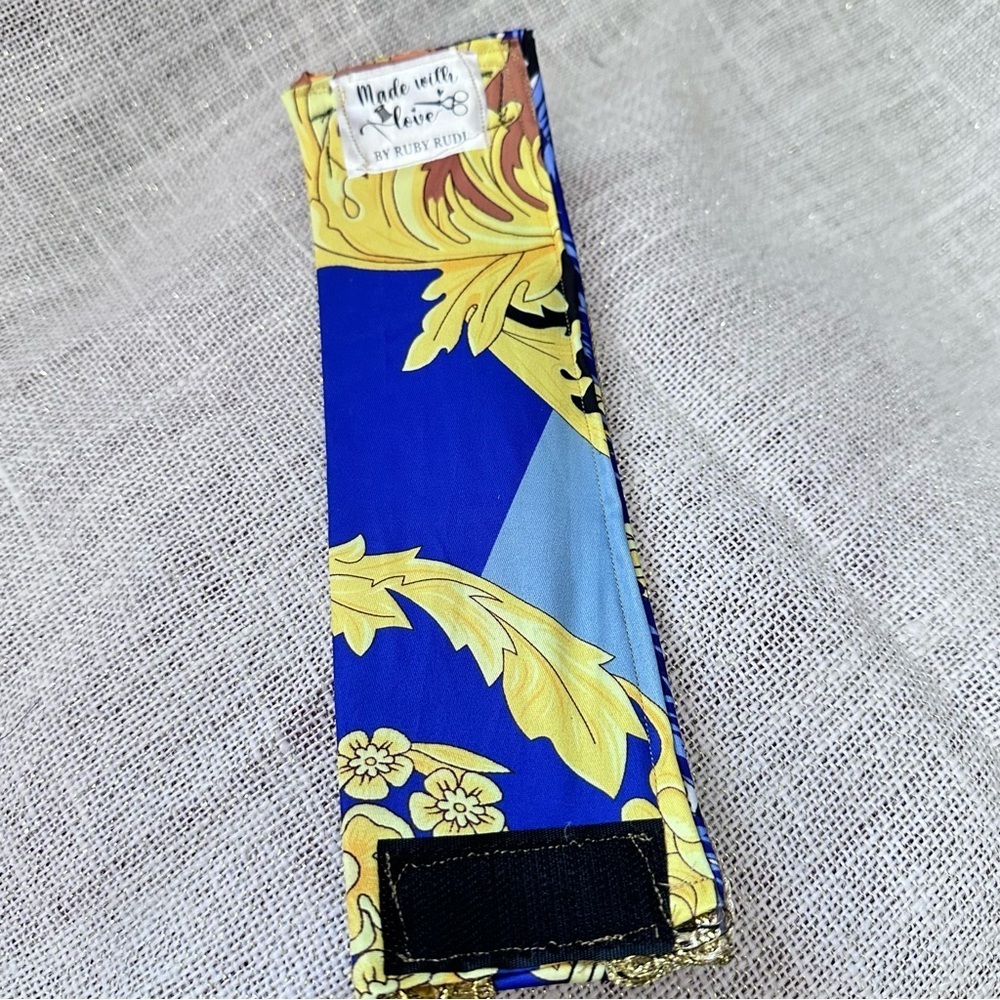 RUBYRUDI Cuff Bracelet Handcrafted OOAK Fabric Embellished Artisan Wearable Art - Picture 9 of 11